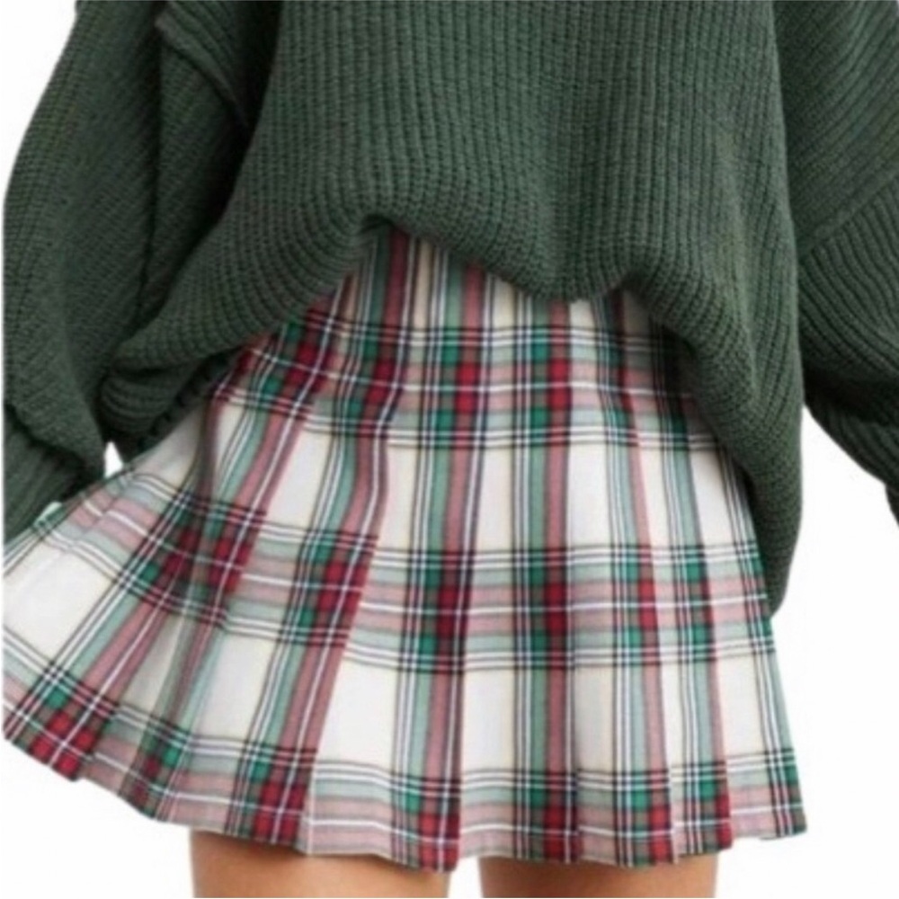 Aerie - Plaid Pleated Mini Skirt